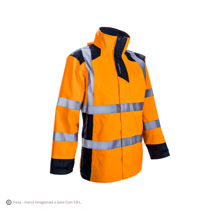 SANGAKU, Jachetă de ploaie HI-VIS din poliester ripstop Oxford 300D, căptușeală din plasă 75 g/mp [8]