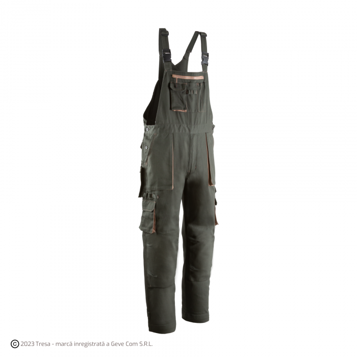 SNIPER II, Salopetă cu pieptar din twill 100% bumbac, protecție genunchi, 300 g/mp [1]