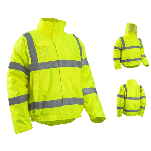 SOUKOU FLUO, Jachetă HI-VIS de iarnă tip Pilot, din poliester Oxford 300D și PU, căptușeală termică 160 g/mp [3]