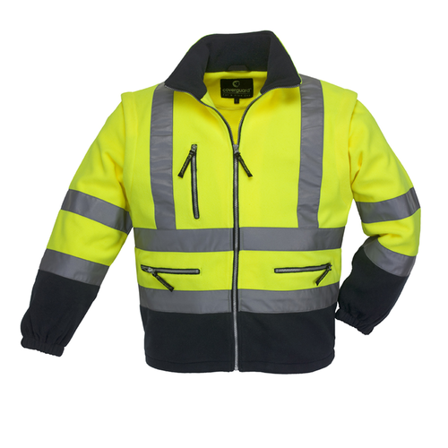 STATION, Jachetă termică HI-VIS, cu mâneci detașabile, din fleece 100% poliester 330 g/mp [7]