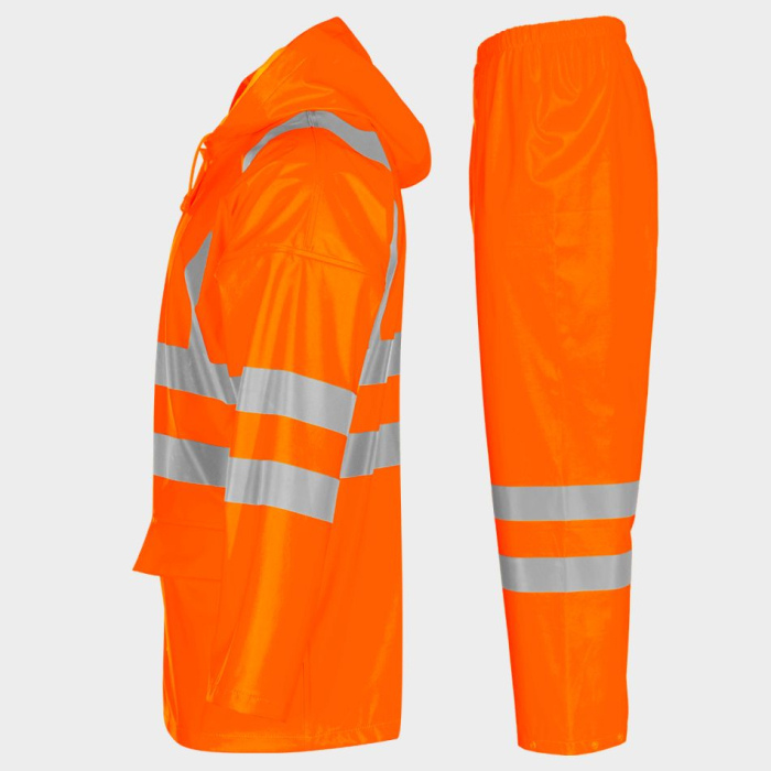 STORMER, Costum HI-VIS impermeabil cu pantaloni, din poliester cu acoperire poliuretanică, 200 g/mp [2]