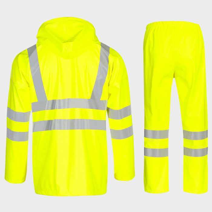STORMER, Costum HI-VIS impermeabil cu pantaloni, din poliester cu acoperire poliuretanică, 200 g/mp [3]