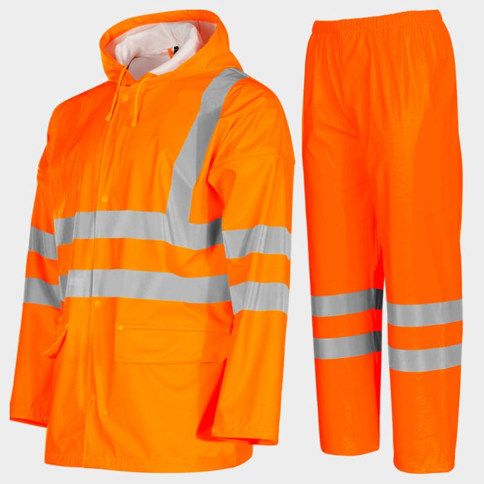 STORMER, Costum HI-VIS impermeabil cu pantaloni, din poliester cu acoperire poliuretanică, 200 g/mp [4]