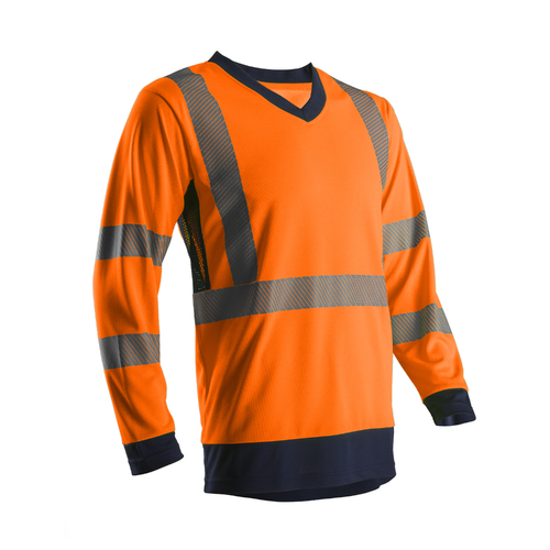 SUNO, Tricou HI-VIS cu mâneci lungi din tricot poliester, 140 g/mp [6]