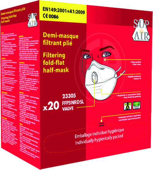 SUPAIR, Semimască de filtrare FFP3 NR D, cu supapă expiratorie [6]