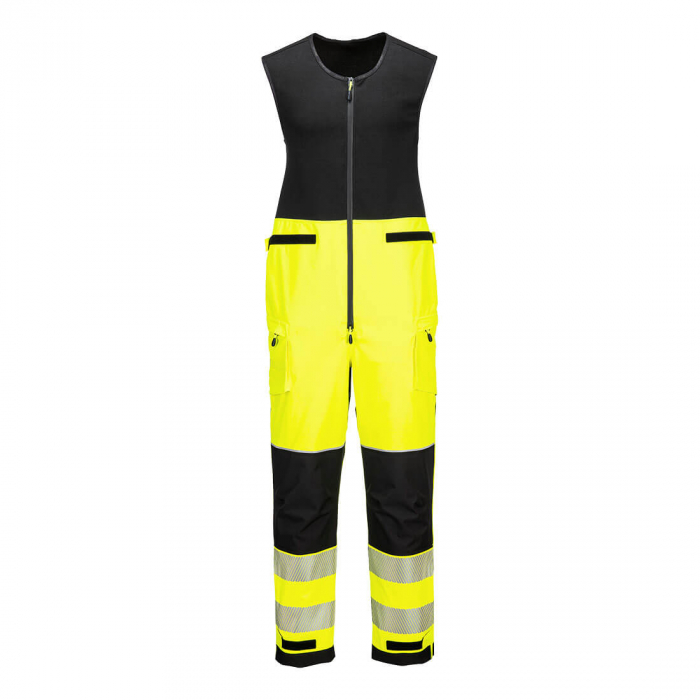 T150, Pantaloni în talie HI-VIS din material impermeabil în 3 straturi, din poliester laminat, 190 g/mp [4]