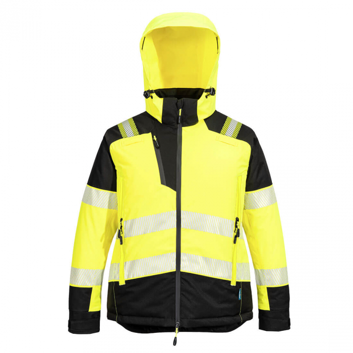PW3 - T162, Jachetă de iarnă pentru femei, Hi-Vis, cu glugă detașabilă, din poliester impermeabil cu membrană PU, 170 g/mp, căptușeală termică Insulatex Pro 160 g/mp [1]