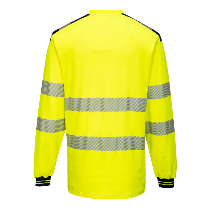 T185 PW3 HI-VIS, Tricou L / S din bumbac si poliester, cu maneca lunga [2]