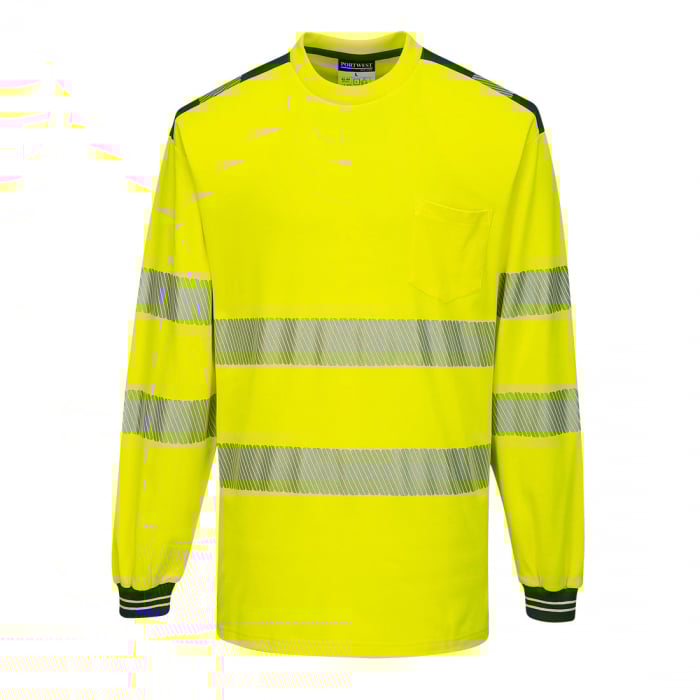 T185 PW3 HI-VIS, Tricou L / S din bumbac si poliester, cu maneca lunga [4]