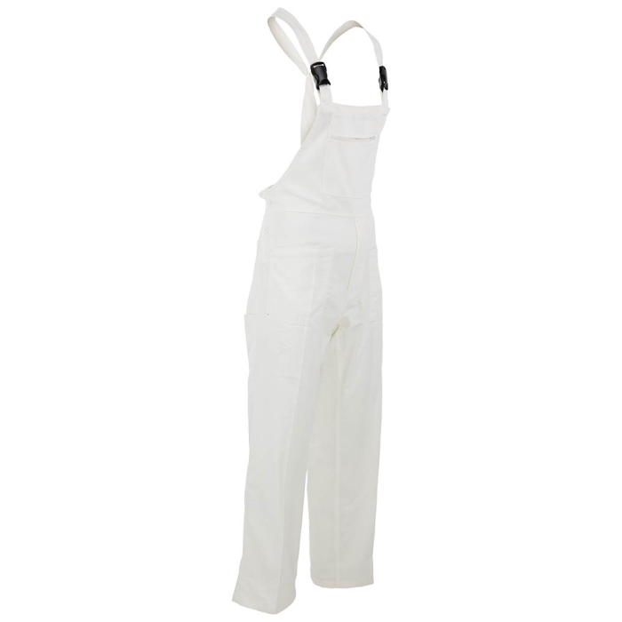 TED WHITE, Pantaloni de lucru cu pieptar din țesătură diagonal, 100% bumbac, 240 g/mp [2]