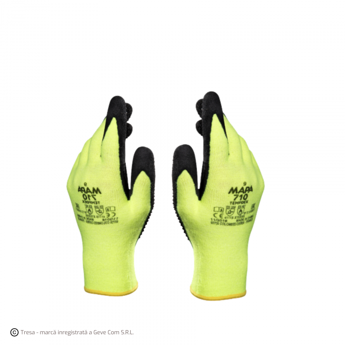TEMPDEX 710, Mănuși de protecție termică din suport textil fără cusături, imersate în nitril [1]