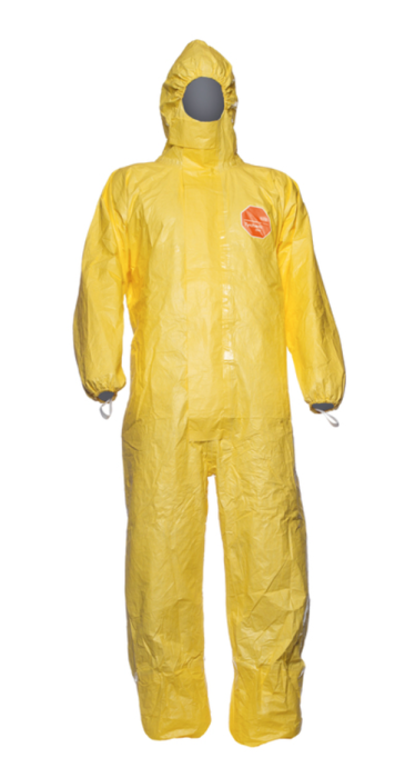 TYCHEM 2000 C, Combinezon de Protecție Chimică Tip 3/4/5/6, Polimer Tyvek®, 83 g/m², Antistatic, Galben [2]