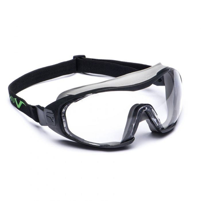 UNIVET 6X1 CLEAR, Ochelari de protecție etanși, tip goggle, cu lentilă incoloră, AF/AS, ventilație indirectă [1]