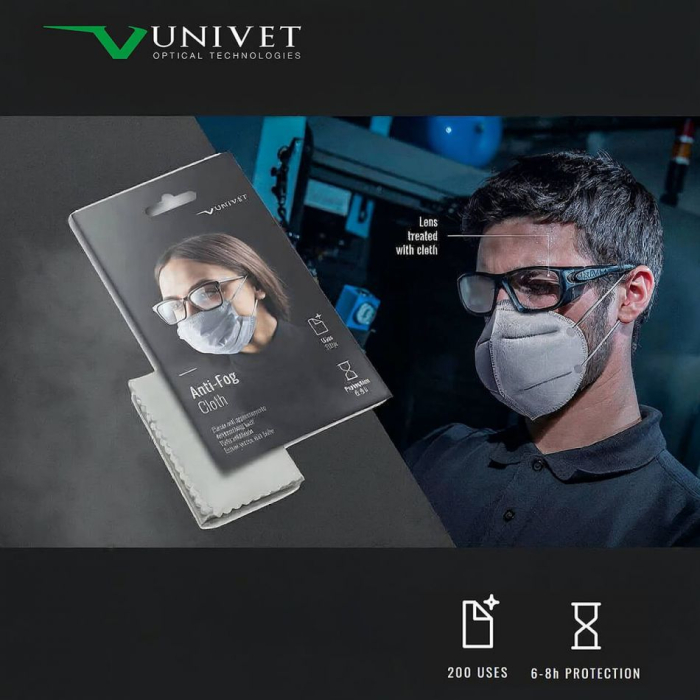 UNIVET, Lavetă anti-aburire din microfibră 15×18 cm pentru ochelari și viziere [2]