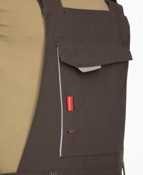 URBAN, Pantaloni cu pieptar din poliester, bumbac stretch și cordura, 270 g/mp [29]