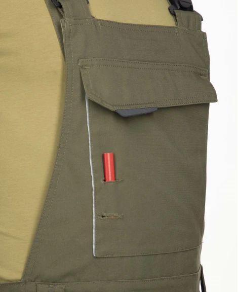 URBAN, Pantaloni cu pieptar din poliester, bumbac stretch și cordura, 270 g/mp [22]