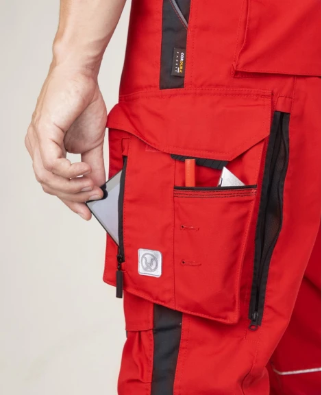 URBAN, Pantaloni cu pieptar din poliester, bumbac stretch și cordura, 270 g/mp [62]