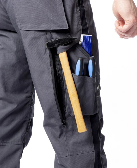 URBAN, Pantaloni cu pieptar din poliester, bumbac stretch și cordura, 270 g/mp [47]