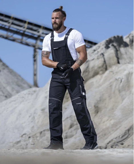 URBAN, Pantaloni cu pieptar din poliester, bumbac stretch și cordura, 270 g/mp [52]