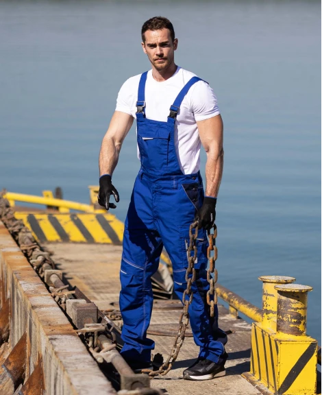 URBAN, Pantaloni cu pieptar din poliester, bumbac stretch și cordura, 270 g/mp [53]