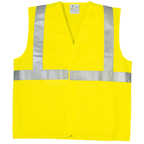 Vestă reflectorizantă HI-VIS cu benzi tip baudrier din tricot poliester, 120 g/mp [9]