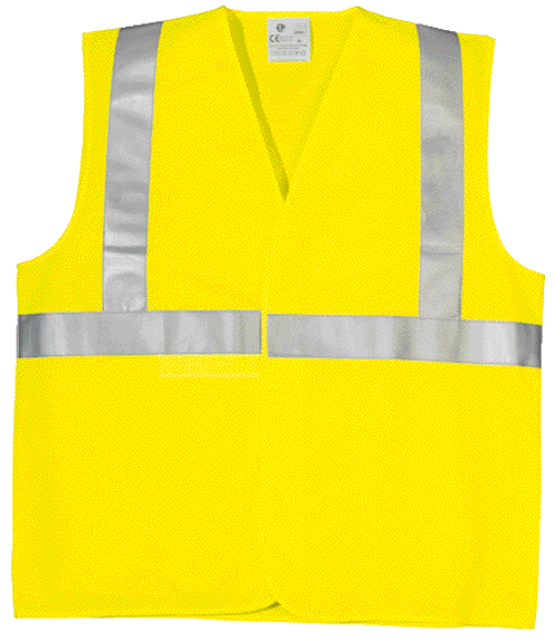 Vestă reflectorizantă HI-VIS cu benzi tip baudrier din tricot poliester, 120 g/mp [3]