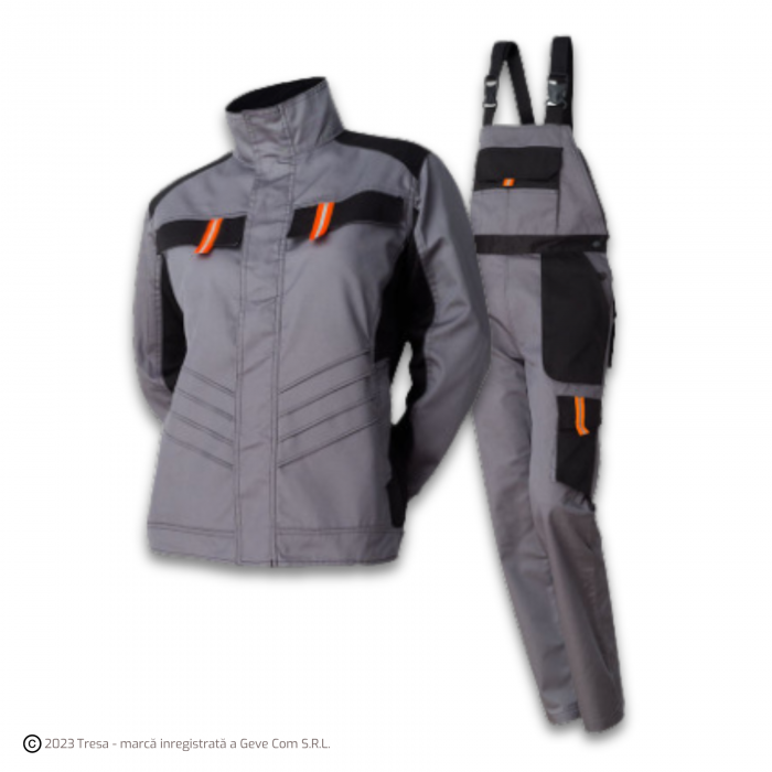 VULCANO PP, Costum femei cu jachetă + pantaloni cu pieptar din tercot, 235 g/mp [2]