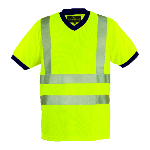 YARD, Tricou hi-viz cu mâneci scurte, din țesătură Bird-Eye 100% poliester, 140 g/mp [2]