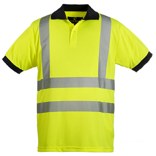 YARD, Tricou polo HI-VIS cu mâneci scurte din tricot poliester, 140 g/mp [2]