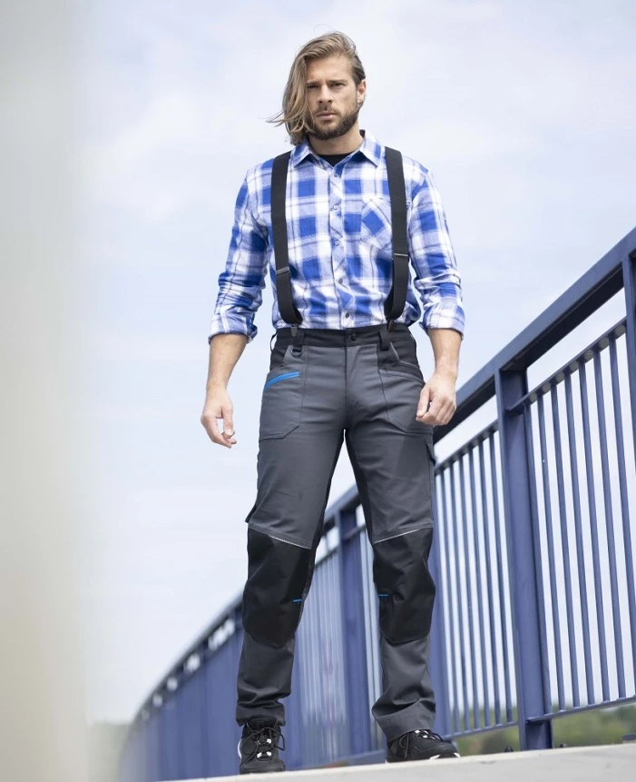 YDERY, Bretele de lucru din 100% poliester, cu cataramă metalică, negru [2]