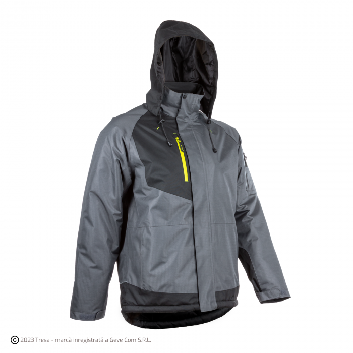 YUZU, Jachetă parka din poliester Ripstop cu căptușeală fleece și glugă fixă, 300 g/mp [6]