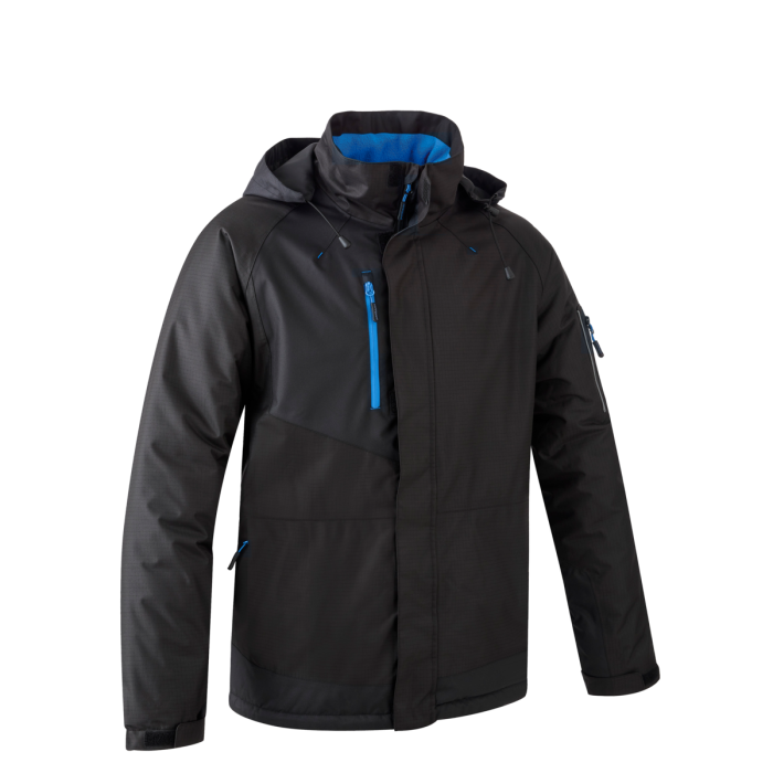 YUZU, Jachetă parka din poliester Ripstop cu căptușeală fleece și glugă fixă, 300 g/mp [8]