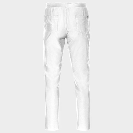 NOBBY STRAIGHT WHITE, Pantaloni medicali unisex din poliester 94% și elastan 6%, 170 g/mp [1]