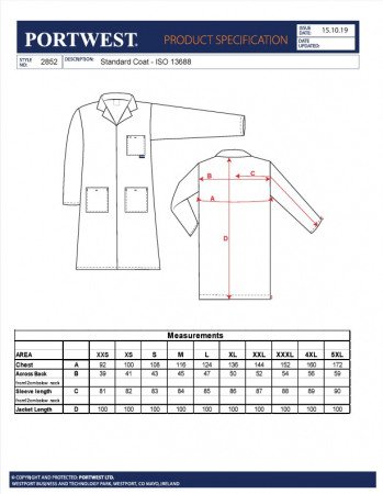 2852, Halat standard din tercot, 245 g/mp [4]