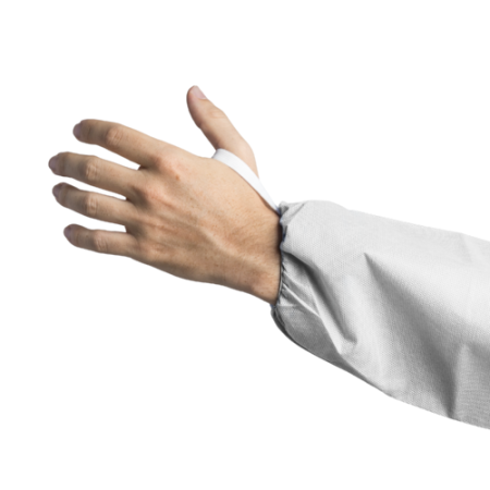 COVERPRO 5S10, Combinezon de Protecție Tip 5/6 din SMS, 50 g/m², Antistatic, cu Glugă, Alb [2]