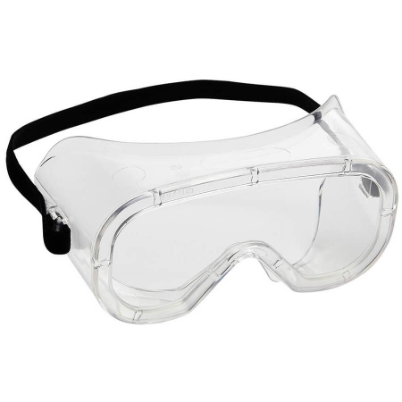 PROTECȚIA OCHILOR - 2B01, Ochelari de protecție din policarbonat, cu bandă elastică, anti-aburire, lentile incolore