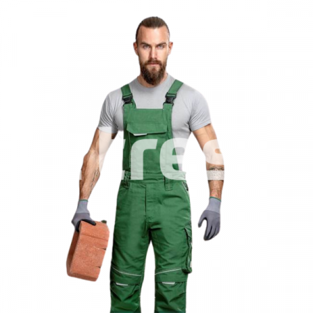 Oferte Speciale - URBAN, Pantaloni cu pieptar din poliester si bumbac