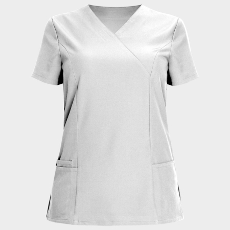NOBBY WHITE, Tunică medicală pentru femei din poliester 94% și spandex 6%, 170 g/mp [0]