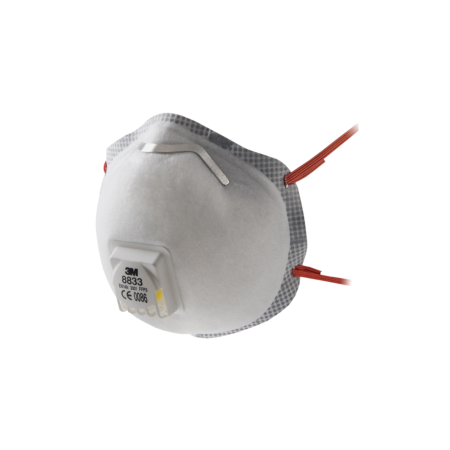 Semi-măști reutilizabile - 3M 8833 – Semimască tip cupă FFP3 reutilizabilă cu supapă [Cutie 10 bucăți]