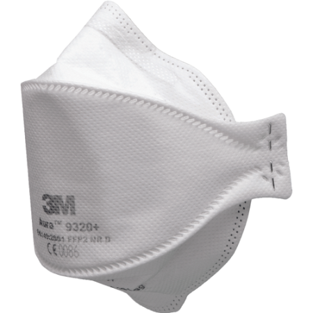 Semi-măști reutilizabile - 3M 9320+ Aura Semimască Pliabilă FFP2 Fără Valvă