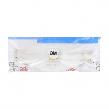 3M AURA 9312+ FFP1, Semimască În Formă De Cupă FFP1, Versiune cu Supapă Cool Flow (10 bucăți / set) [4]