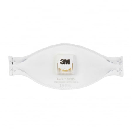 3M AURA 9322+ FFP2, Semimască În Formă De Cupă FFP2, Versiune cu Supapă Cool Flow (10 bucăți / set) [1]
