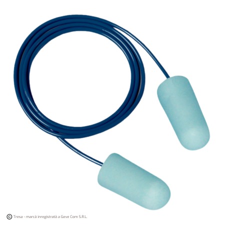 Antifoane interne de unică folosință - 3M™ EARsoft Blue Metal Detectable, Dopuri de urechi de unică folosință din spumă poliuretanică, cu șnur detectabil, 36 dB [cutie 200 de bucăți]