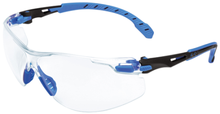 PROTECȚIA OCHILOR - 3M SOLUS 1000, Ochelari protecție policarbonat, antiabraziune/antiaburire Scotchgard, negru/albastru, lentile incolore