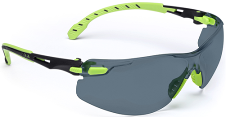 PROTECȚIA OCHILOR - 3M SOLUS 1000, Ochelari protecție policarbonat, antiabraziune/antiaburire Scotchgard, verde/negru, lentile gri