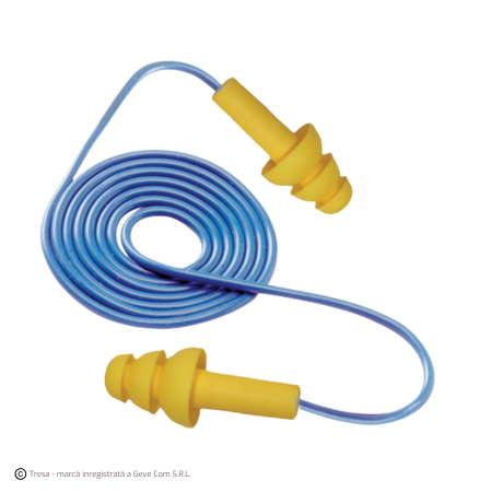 Antifoane interne reutilizabile - 3M™ ULTRAFIT™ UF-01-000, Dopuri de urechi reutilizabile din TPE, cu șnur [cutie 500 de bucăți]