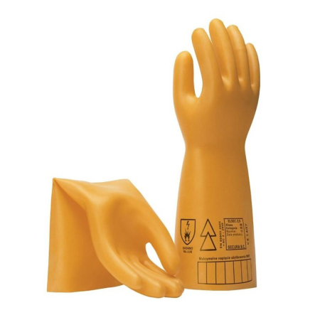 Electroizolante - ELSEC Clasa 00, Mănuși de protecție electroizolante din latex natural, lungime 36 cm, grosime 1,1 mm