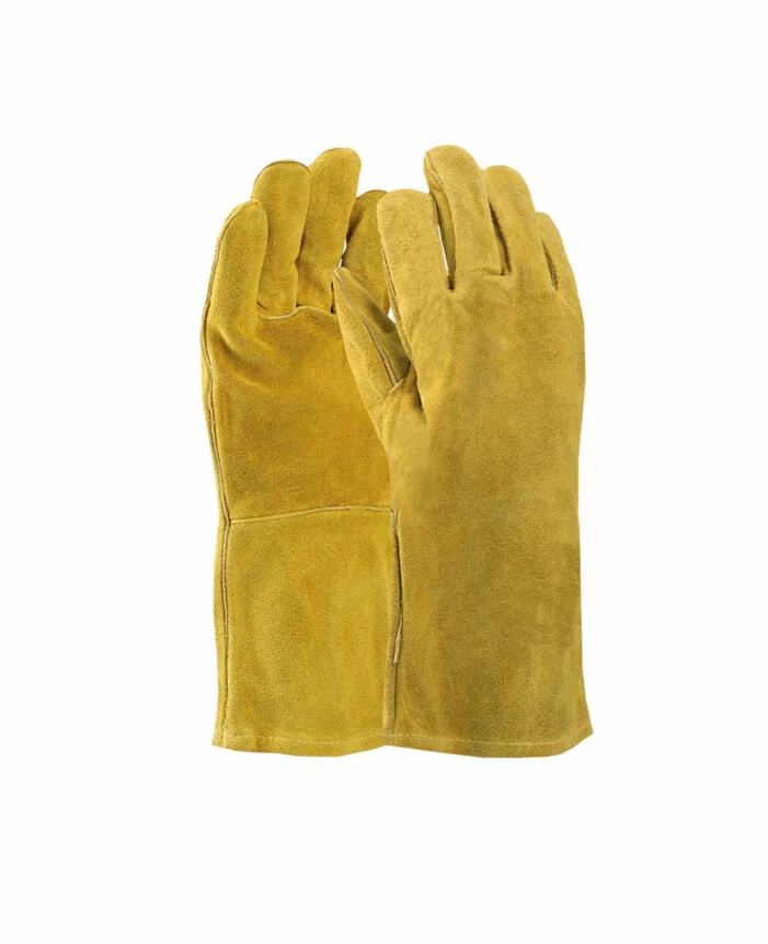 Mănuși de protecție - 4MIG GOLD, Mănuși de sudură din spalt bovină întărit, cusături din kevlar