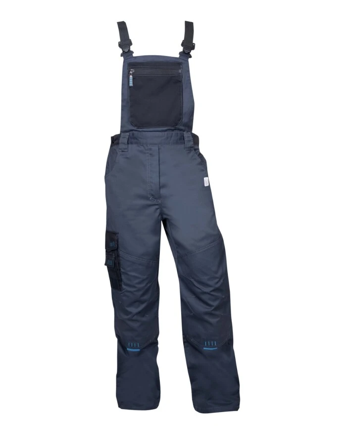 Pantaloni cu pieptar - 4TECH 03, Pantaloni cu pieptar din poliester și bumbac, 240 g/mp