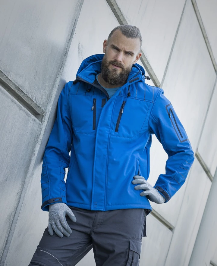 4TECH, Jachetă tip Softshell cu glugă detașabilă din poliester și membrană TPU, 310 g/mp [2]